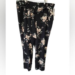 Jules & Leopold Pull-On Slim Leg Ankle Floral Pants Women's Plus Size 2X NWT